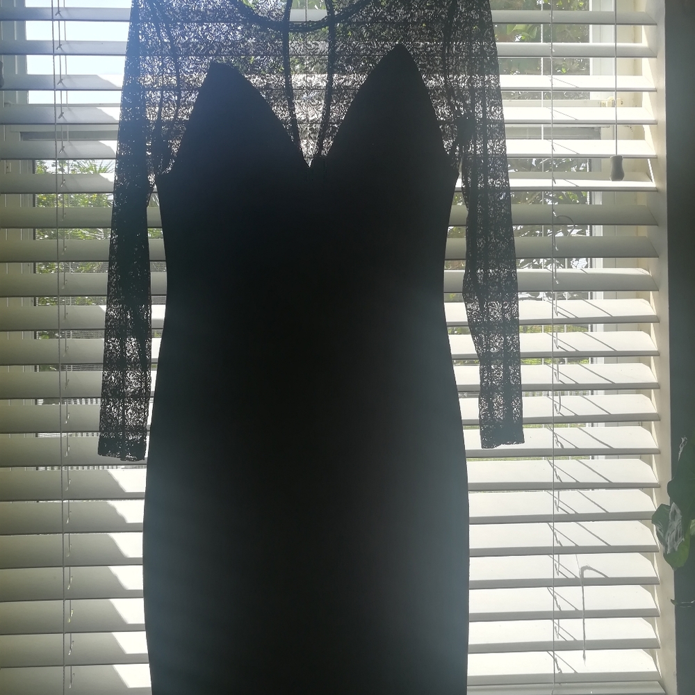French connection jersey lace mix dress.